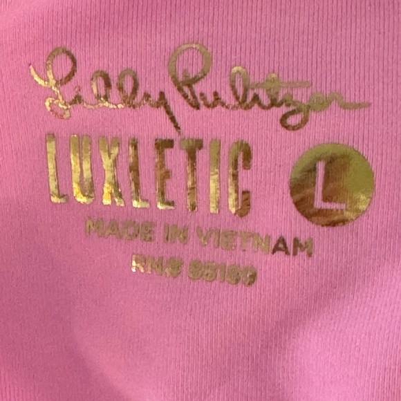 LILLY PULITZER Luxletic Cassis Velvet Bra Tank Teal Bay Size L NEW - Picture 6 of 8